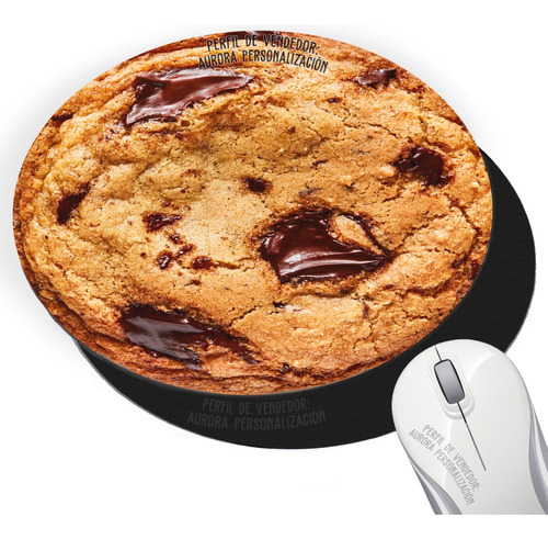 Pad Mouse Comida Realista Galleta Chispas De Chocolate