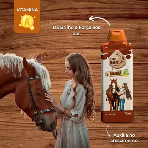Shampoo Good Horse P/ Cavalo Brilhante E Saudavel Vitamina A