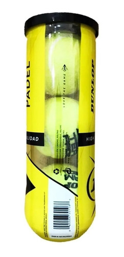 Imagen 5 de 8 de Tubo Pelotas Padel Dunlop Pro X3 Paddle Tenis Larga Duracion