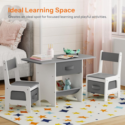 Hoobro Juego De Mesa Y Silla Para Niños Pequeños, Juego De M