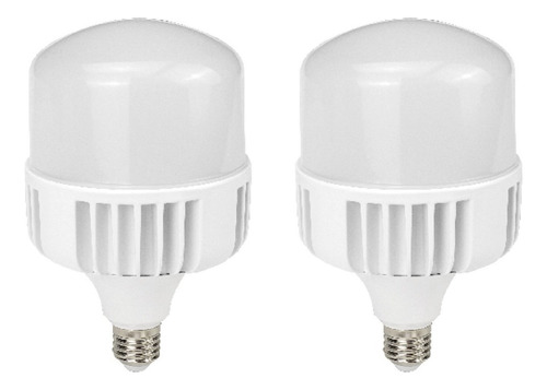 Kit 2 Lâmpada Ultra Led Bulbo 80w Alta Potência Bivolt 6500k Cor da luz Branco-frio Bivolt 110V 220V