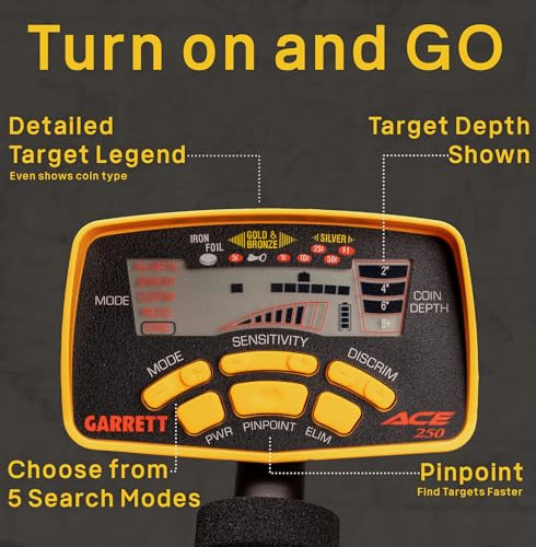Garrett Ace 250 - Detector De Metales Con Bobina De Busqueda