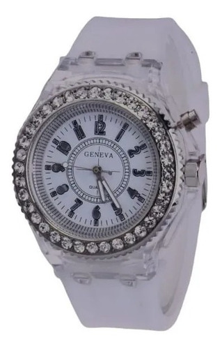 Reloj Led Blanco Luminoso Deportivo Juvenil Unisex