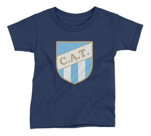 Remera Futbol Atletico Tucuman Escudo Pecho Azul Marino Niño