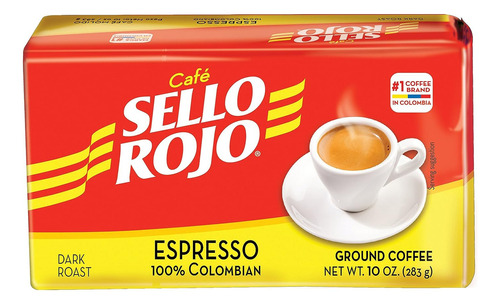 Café  Espresso, 100% Café Tostado Y Molido, Paquete De 4