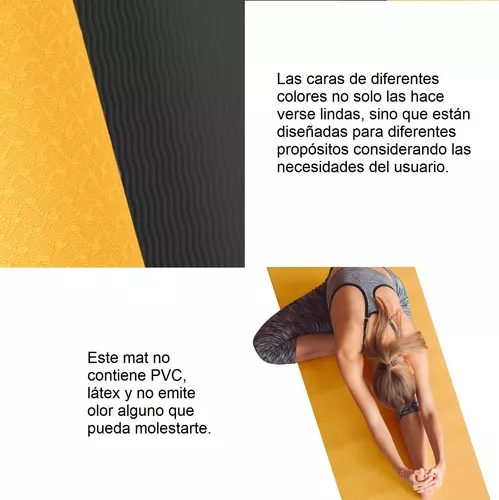 Esterilla para Pilates, Yoga, Fitness, colchoneta Antideslizante,  Morado/Rosa