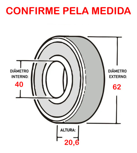Rolamento Compressor Harrison Vectra Blazer 40 X 62 X 20,6