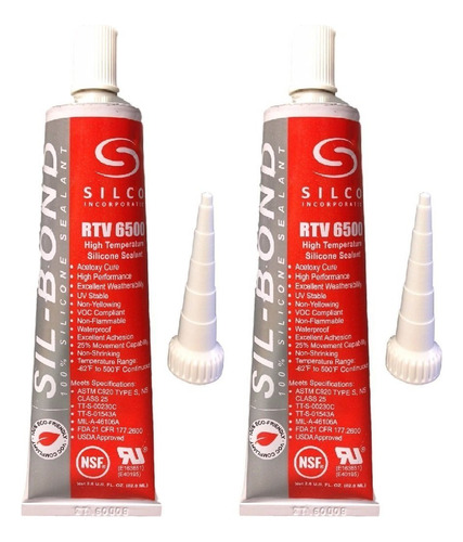Silco Incorporated Rtv 6500 Sil-bond Adhesivo Silicona Alta