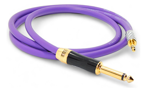 Cable Audio Plug A Miniplug Estereo Violeta 6mm 1 Mts