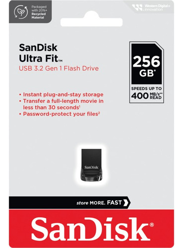 Memoria Usb Sandisk M 256gb Usb 3.2 Disco U 400mb/s 