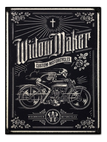 #756 - Cuadro Vintage / Moto Motor Harley Poster No Chapa