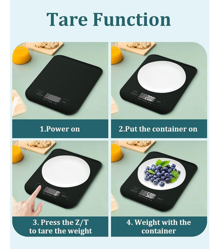 Balanza Digital Cocina 5kg Precisión 1g Con Pantalla Lcd