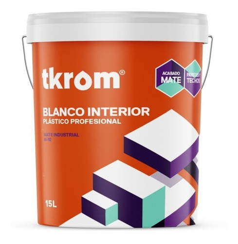 Pintura  Mate Industrial M-10 Blanco  Cuñete Tkrom 