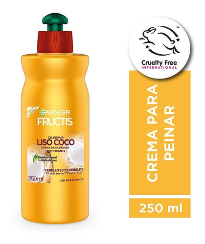 Crema Para Peinar Fructis Oil Repair Liso Coco 250ml