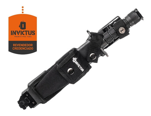 Faca Tática Explorer Black Invictus Inox Edc Militar Camping