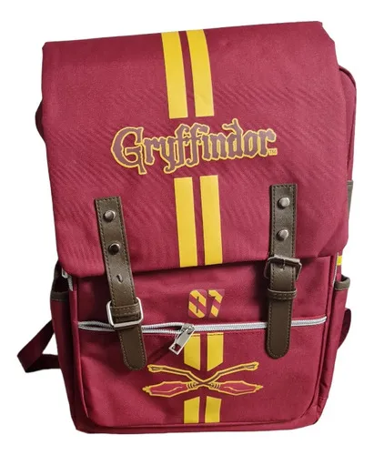 Mochila Harry Potter Gryffindor Portalaptop Color Rojo Diseño De La Tela  Liso