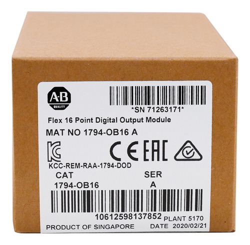 2020 New Sealed Allen Bradley 1794-ob16 16-point Digital Aab