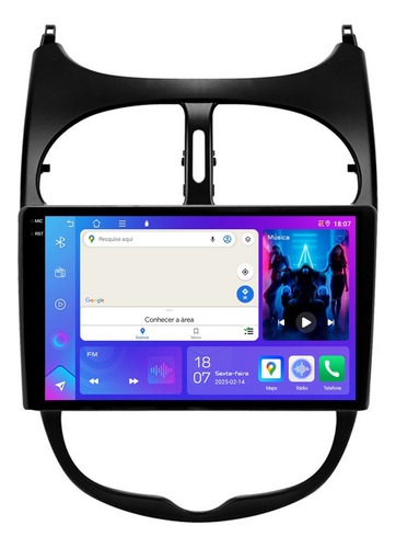 Multimidia Peugeot 206 9p Android Carplay 4/64gb + Ré