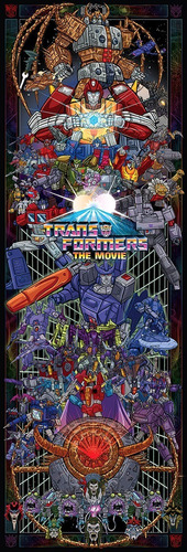 Poster De Los Transformers 1986 Todos Los Personajes