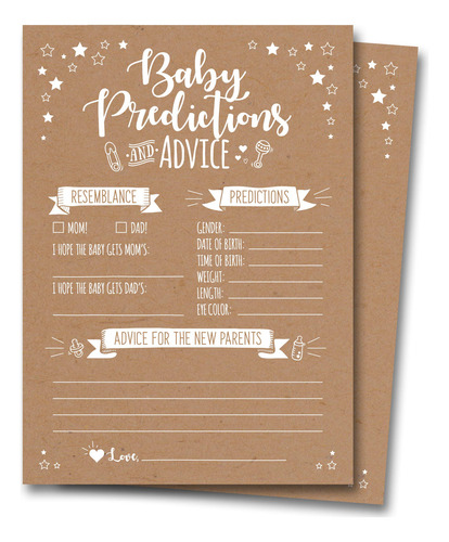 50 Tarjetas Rústicas De Predicción Y Consejos Para Baby Show