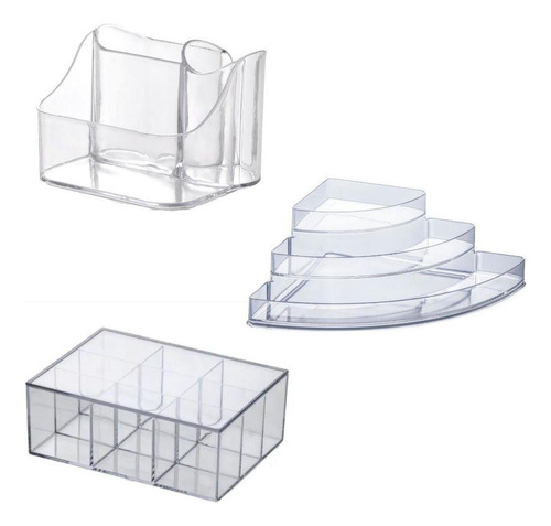 Conjunto De Organizadores Transparentes Para Maquiagem