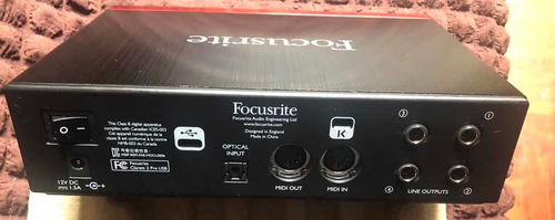 Focusrite Clarett 2pre Interfaz De Audio Profesional Usb