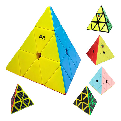 Cubo Rubik Pyraminx Moyu / Qiyi - Negro Y Stickerless