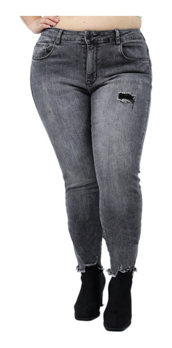 Jeans De Mezclilla Con Rasgaduras Talla Extra Modelo #1426