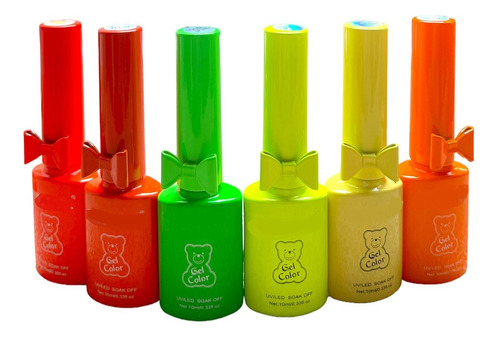 Set Esmaltes Caja Con 6 Tonos Gel Polis Miss Nana  