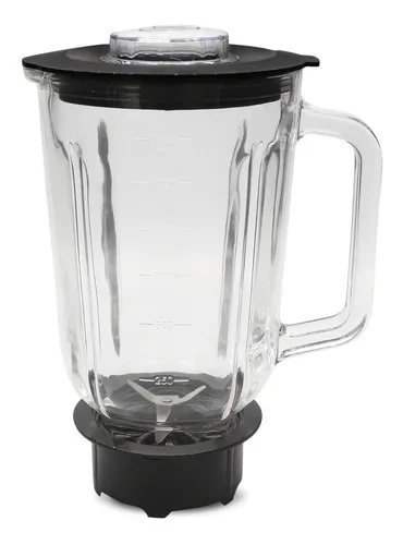Licuadora Licua Plus Vaso De Vidrio Home Elements Color Negro