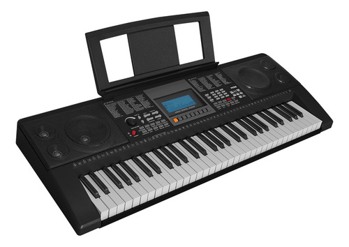Teclado Musical Kaiser Mtc-5520 61 Teclas 180 Ritmos Negro