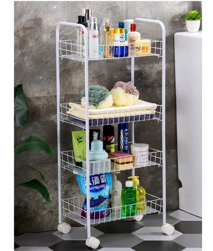 Imagen 3 de 6 de Carro Estante Organizador Almacenamiento Cocina 4 Niveles