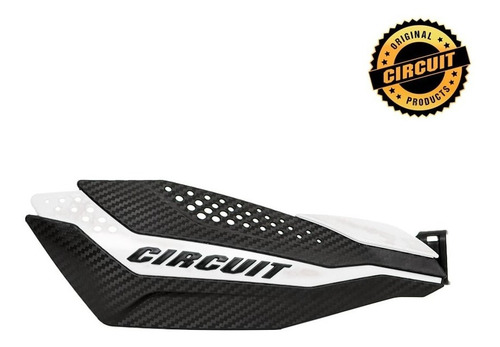 Cubre Puños Circuit Dakar Universal Carbono/blanco Moto