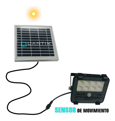 Kit Reflector Led+panel Solar+sensor Movimi+sensor Dia/noche