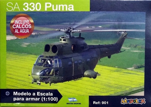 Modelex Sa 330 Puma  Modelo A Escala Para Armar 1:100 Dgl 