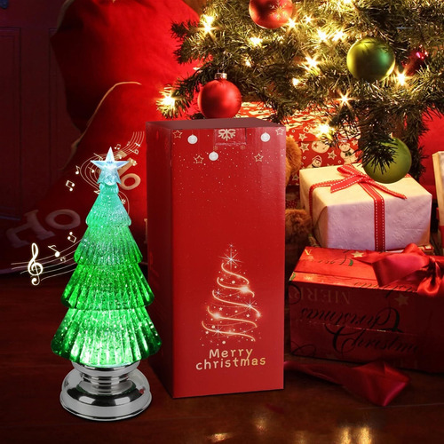 Light Up Christmas Snow Globe Con 8 Canciones De Navidad