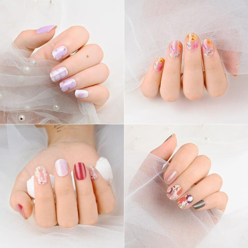 Nuevo Semicured Uv Gel Nail Stickers Con Kit