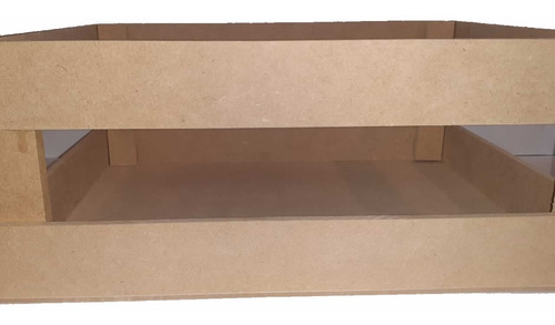 Imagen 3 de 5 de Cajón Verdulero 35x25x14cm En Fibrofácil 2 Tiras Oferta!