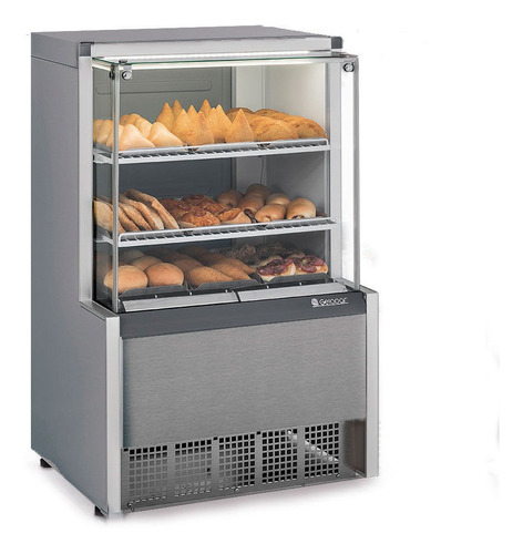 Vitrine Estufa Meqa-075r Ti Tipo Inox Linha Aurora Gelopar V 220V