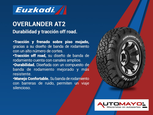 Pack 4 Llantas Overlander At2 Euzkadi Lt265/75r16 123q