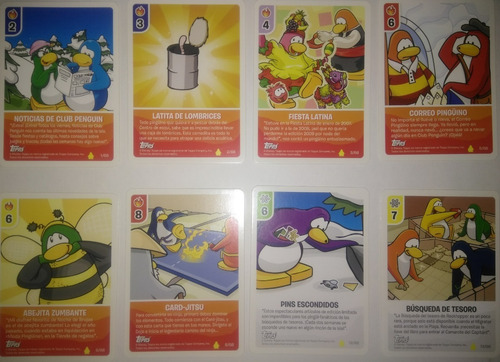 Tarjetas Card Jitsu Club Penguin. Topps. Precio X 12 Cartas (Usado)