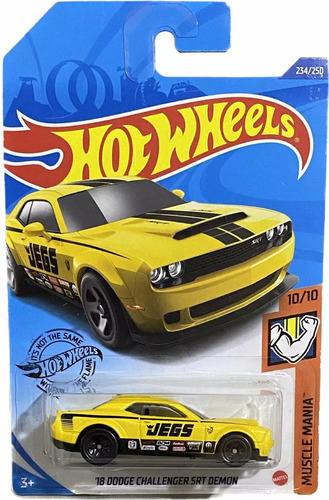 Hot Wheels 18 Dodge Challenger Srt Demon Amarillo Jegs 10/10