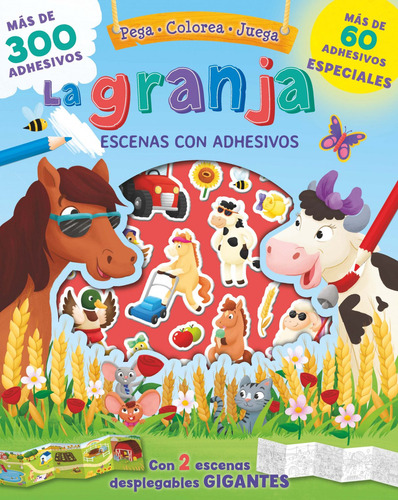 Libro - Juego Escenas Con Adhesivos La Granja 