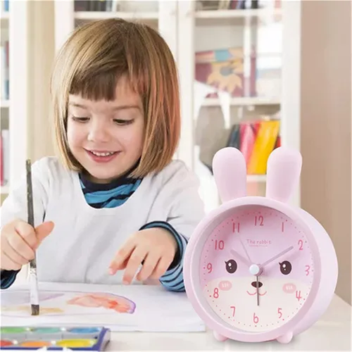 A Reloj Despertador Infantil Silencioso Con Forma De Conejo