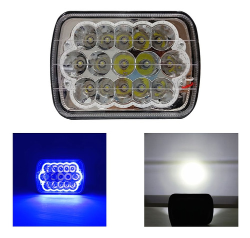 Faro Led Neblinero Aureola Ámbar 15 Led 45w Auto Camioneta 