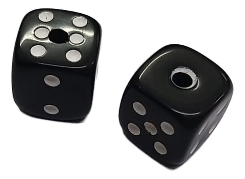 Dado T Preto Com Furo 12mm - 2 Peças