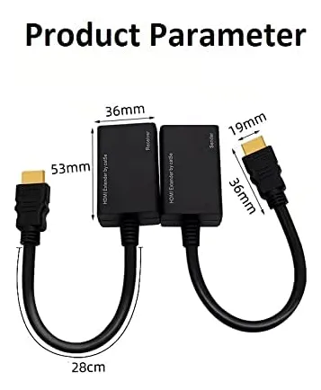 Extensor Hdmi Sartyee Sobre Cat5e/6, Ethernet Rj45 A Hdmi 2