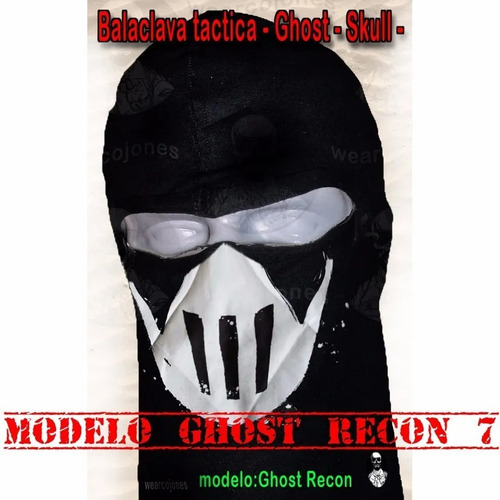 Pasamontañas Tactico Skull Paintball Airsoft Ghost Recon 7