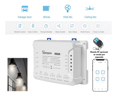 Sonoff 4ch Pro R3 Interruptor Wifi 4 Salida App Alexa Google