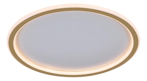 Plafon 40x40x5cm 49w 3000k Bivolt Metal Dourado Sindora 127v/220v